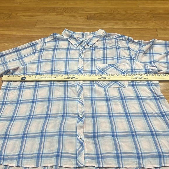 Kenneth Cole Reaction plus size button down roll up sleeve shirt size 3X . - Picture 4 of 6